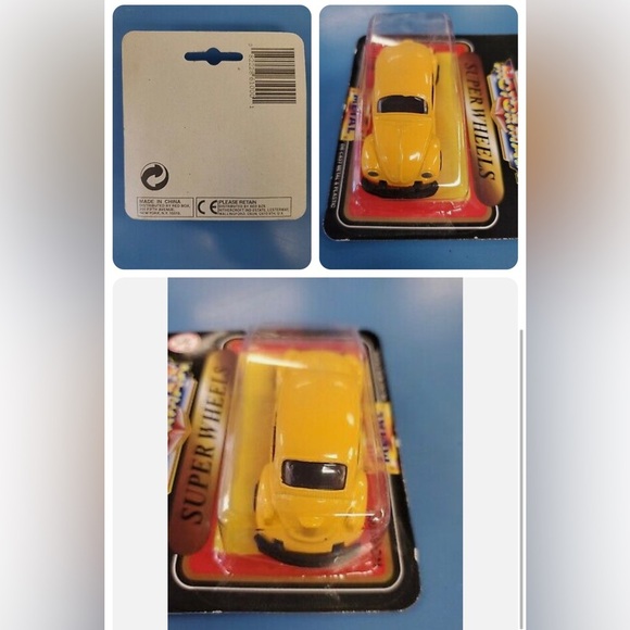 - Motormax Super Wheels Die-Cast Metal Yellow VW Beetle 61000 - Picture 2 of 5